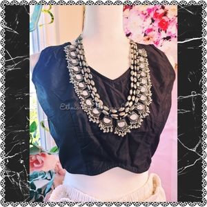 New Black sleeveless saree/ lehenga blouse